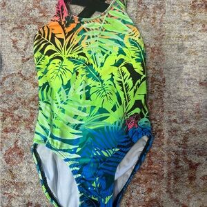 Kids Tropical Print Swimsuit